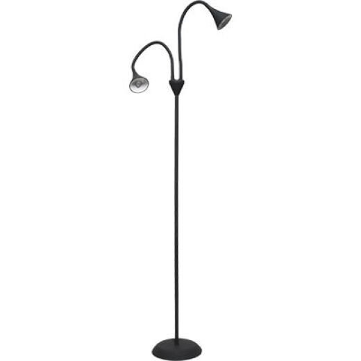 GIRO 5W 3000K BLACK LED TWIN FLOOR LAMP