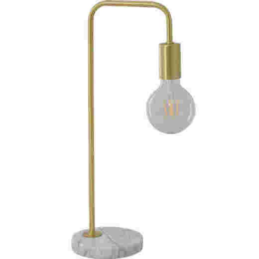 VILLE BRUSHED BRASS/MARBLE TABLE LAMP