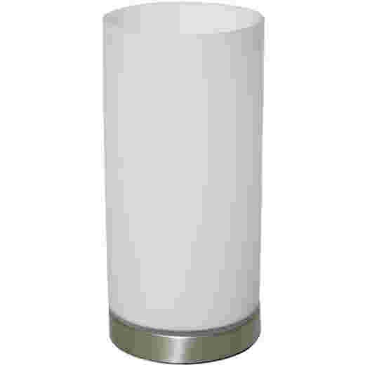 PABLO ROUND BRUSHED CHROME/OPAL TOUCH LAMP