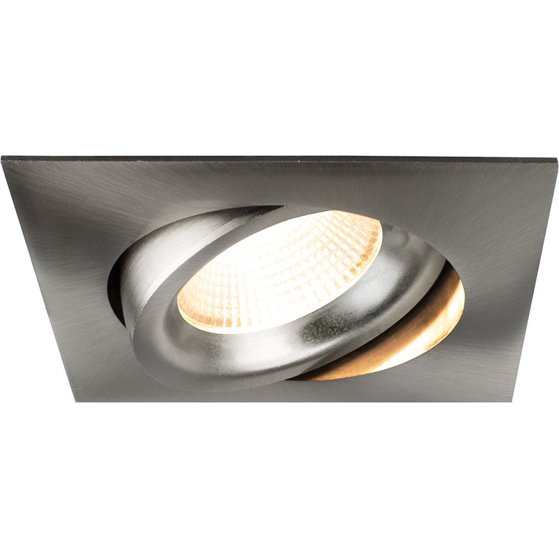 Gyro Osram Sq Br Steel Single Led D Light 2700k Lightingplus - Led Ceiling Downlights Nz Gyro Osram Sq Br Steel Single Led D Light 2700k Lightingplus - Led Ceiling Downlights Nz