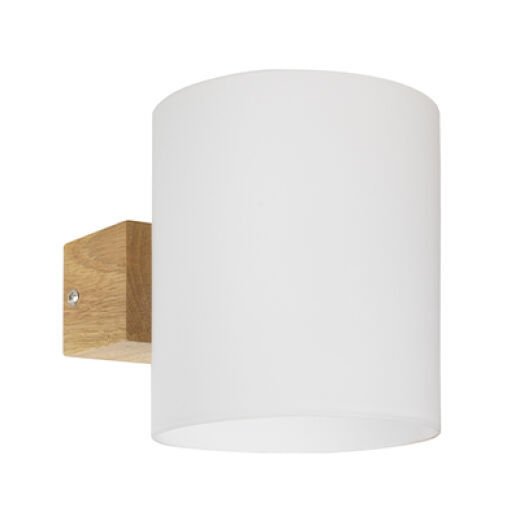TUBO TIMBER/OPAL GLASS WALL LIGHT