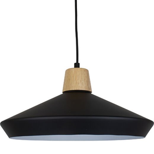 BERGEN MATT BLACK 40CM PENDANT
