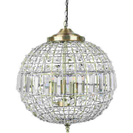 MEDINA ANTIQUE BRASS 45CM 3 LIGHT PENDANT
