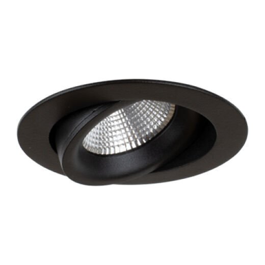 JUNISTAR LUX 8W 2700K IP44 BLACK ROUND LED DOWNLIGHT