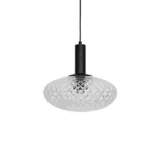 MANSA BLACK/GLASS 30CM PENDANT