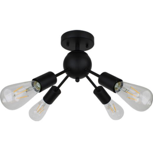SPUTNIK BLACK 35CM 4 LIGHT CTC