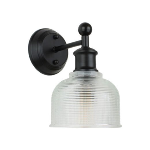 MAISON BLACK/GLASS WALL LIGHT