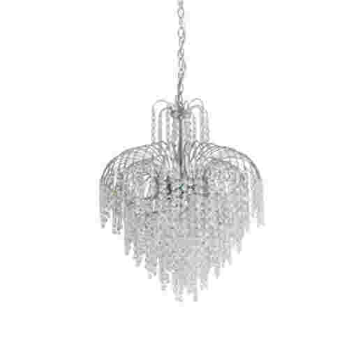 137 CHROME 44CM 4 LIGHT CHANDELIER