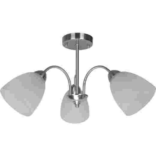 ELISA BRUSHED CHROME/OPAL GLASS 3 LIGHT CTC