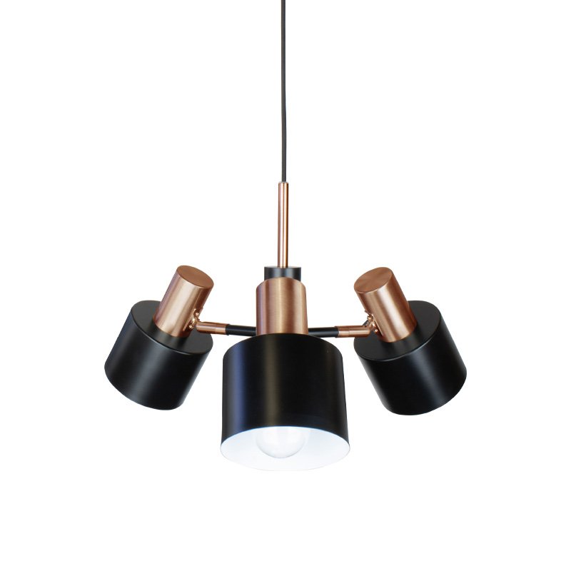 ARI 3LT BLACK/COPPER PENDANT - Lightingplus