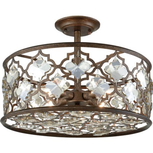 ORLEANS WEATHERED BRONZE 42CM 4 LIGHT CTC