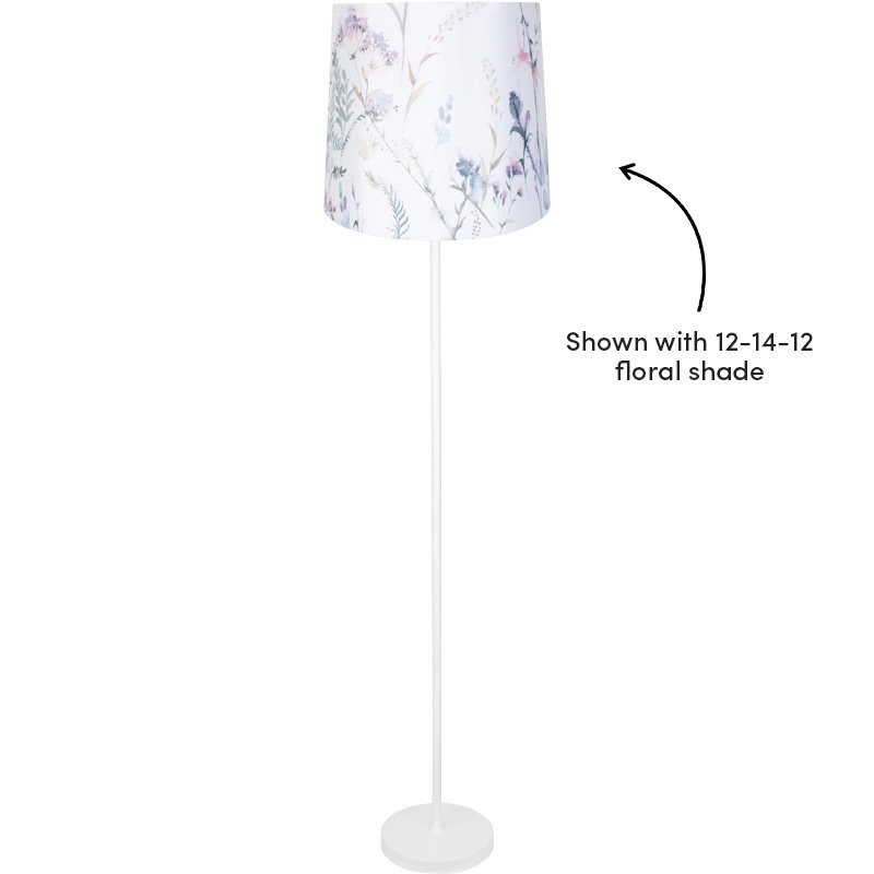 SPOKE MATT WHITE FLOOR LAMP BASE ONLY Lightingplus