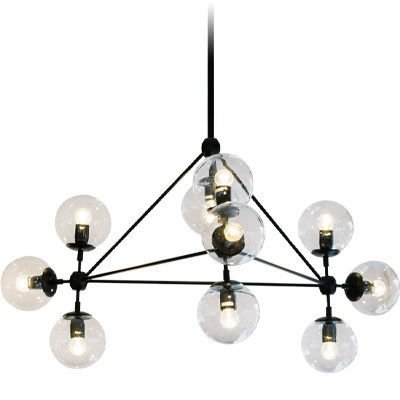 Brockton 10lt M Black Iron Chandelier Lightingplus