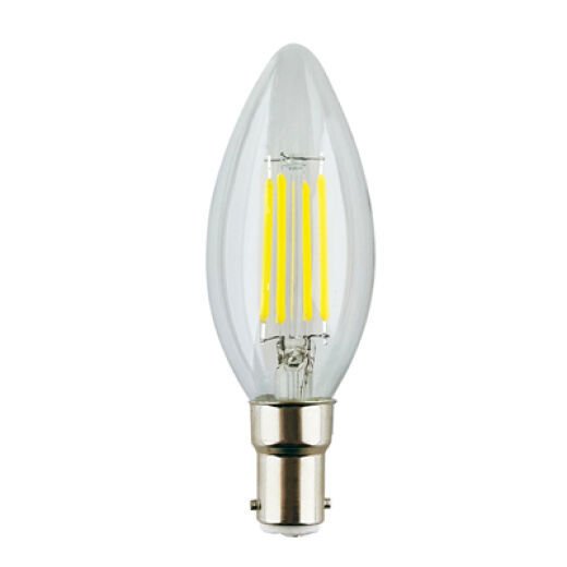 LED C35 4W B15 WARM WHITE CLEAR DIMMABLE CANDLE LAMP