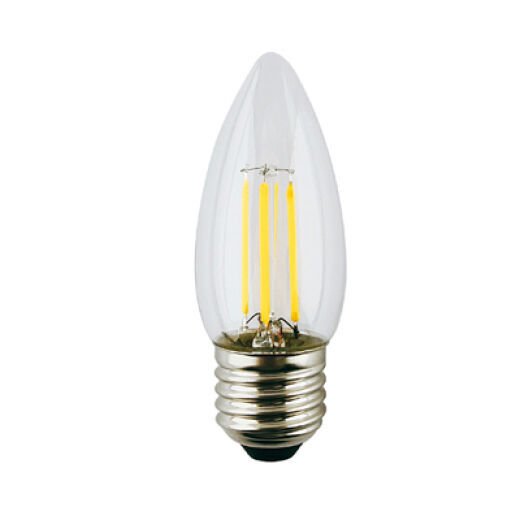 LED C35 4W E27 WARM WHITE CLEAR DIMMABLE CANDLE LAMP