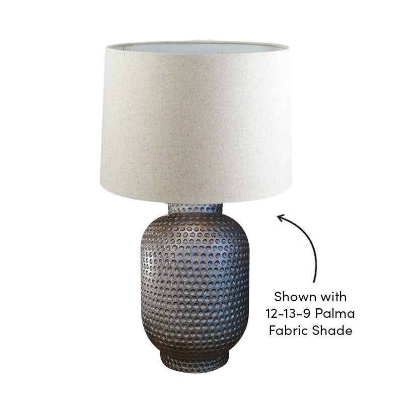 PALMA.33 ANT.SILVER RESIN TABLE LAMP BASE Lightingplus
