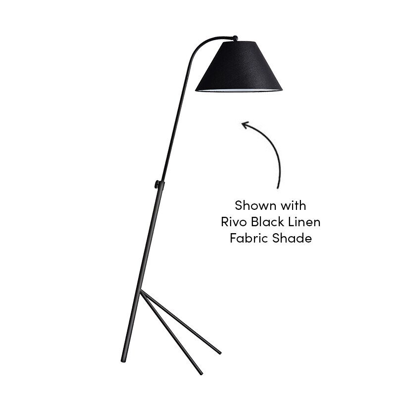RIVO MATT BLACK FLOOR LAMP BASE Lightingplus