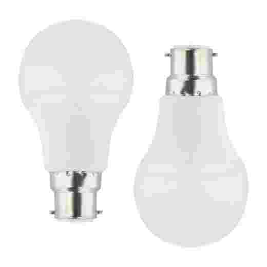 LED A60 7W B22 3000K TWIN PACK